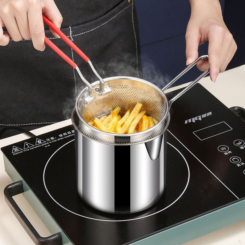 Portable Deep Frying Pot – Perfect for Tempura, French Fries, and More!
