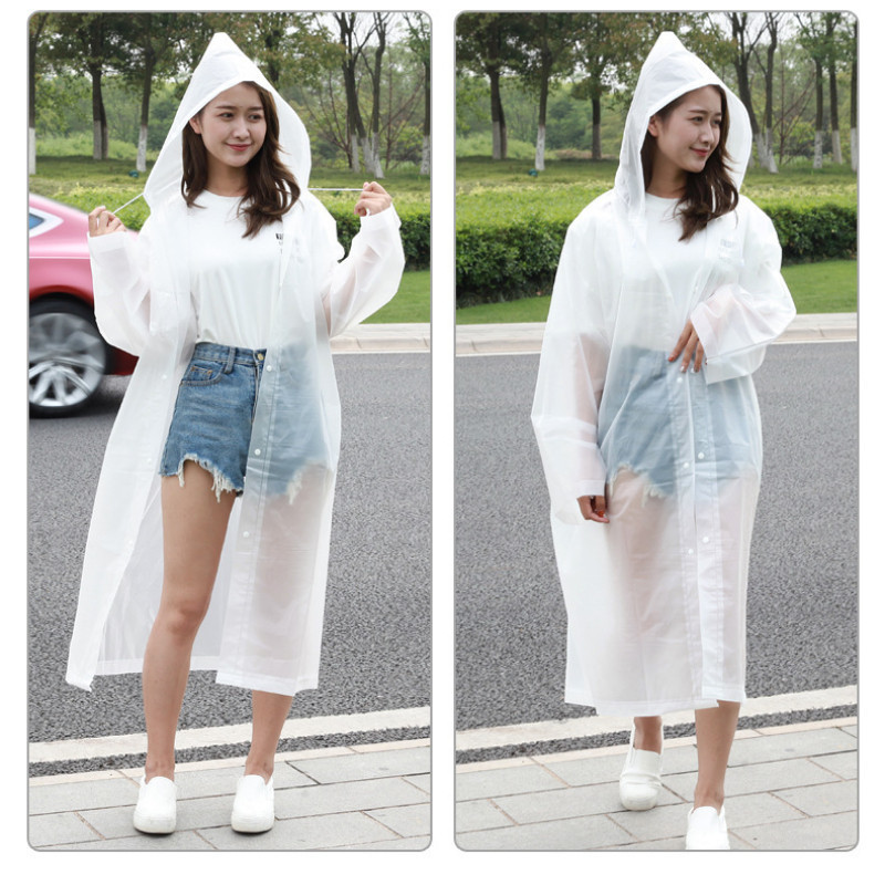 EVA Raincoat With Hood and Sleeves, Waterproof, Light, Easy wear.