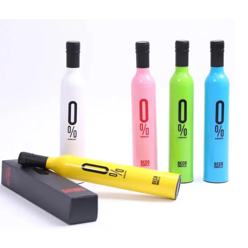 Portable and Compact Umbrella for Travel Waterproof and Windproof Wine Bottle Umbrella