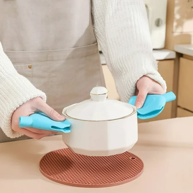 2 Pcs-Silicone Heat-Proof Clamp=